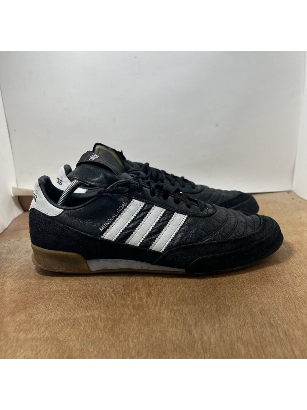 Adidas Mundial Goal Indoor IN Soccer Shoes Black 019310 Mens Size 10.5